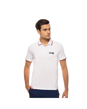 Hummel Eunice Polo T-shirt-White with Red